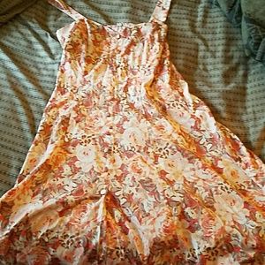 Eva Mendes floral midi dress sz 14